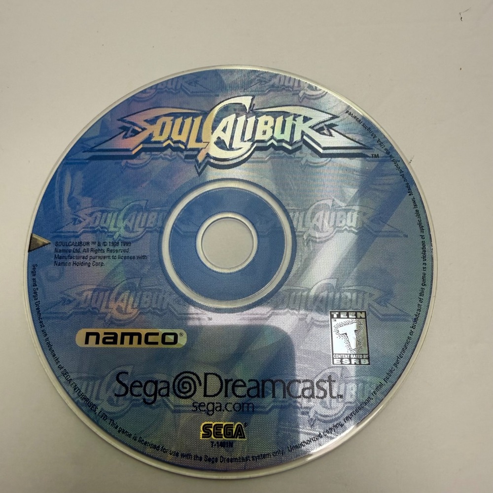 Namco SoulCalibur Sega Dreamcast Game Disc Only Blue Fighting 3D Arcade